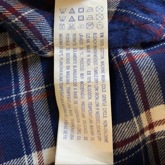 Forever 21 Country Plaid Flannel Button Down Shirt Cotton Medium - Picture 10 of 10
